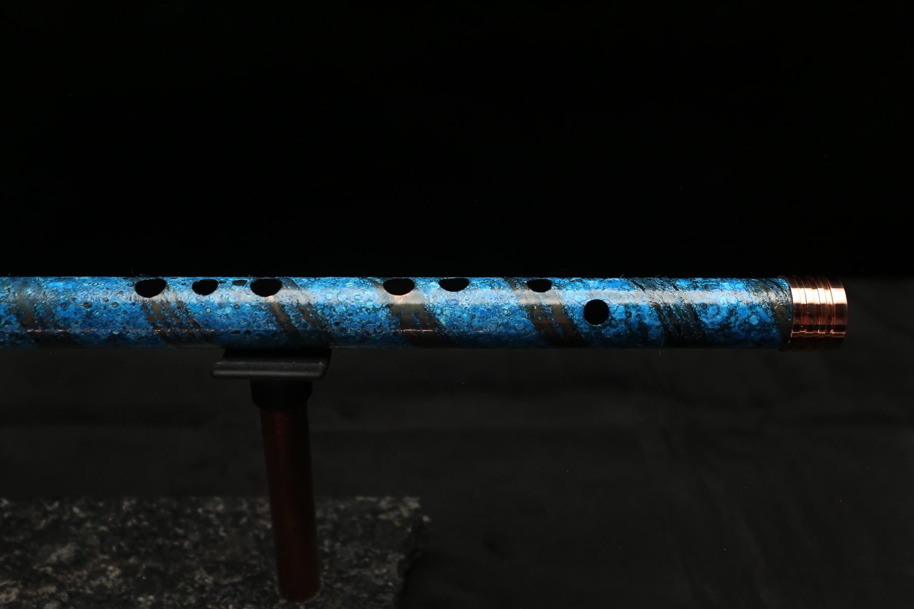 Copper Flute #LE0049 in Azure Spiral | Lullaby Edition