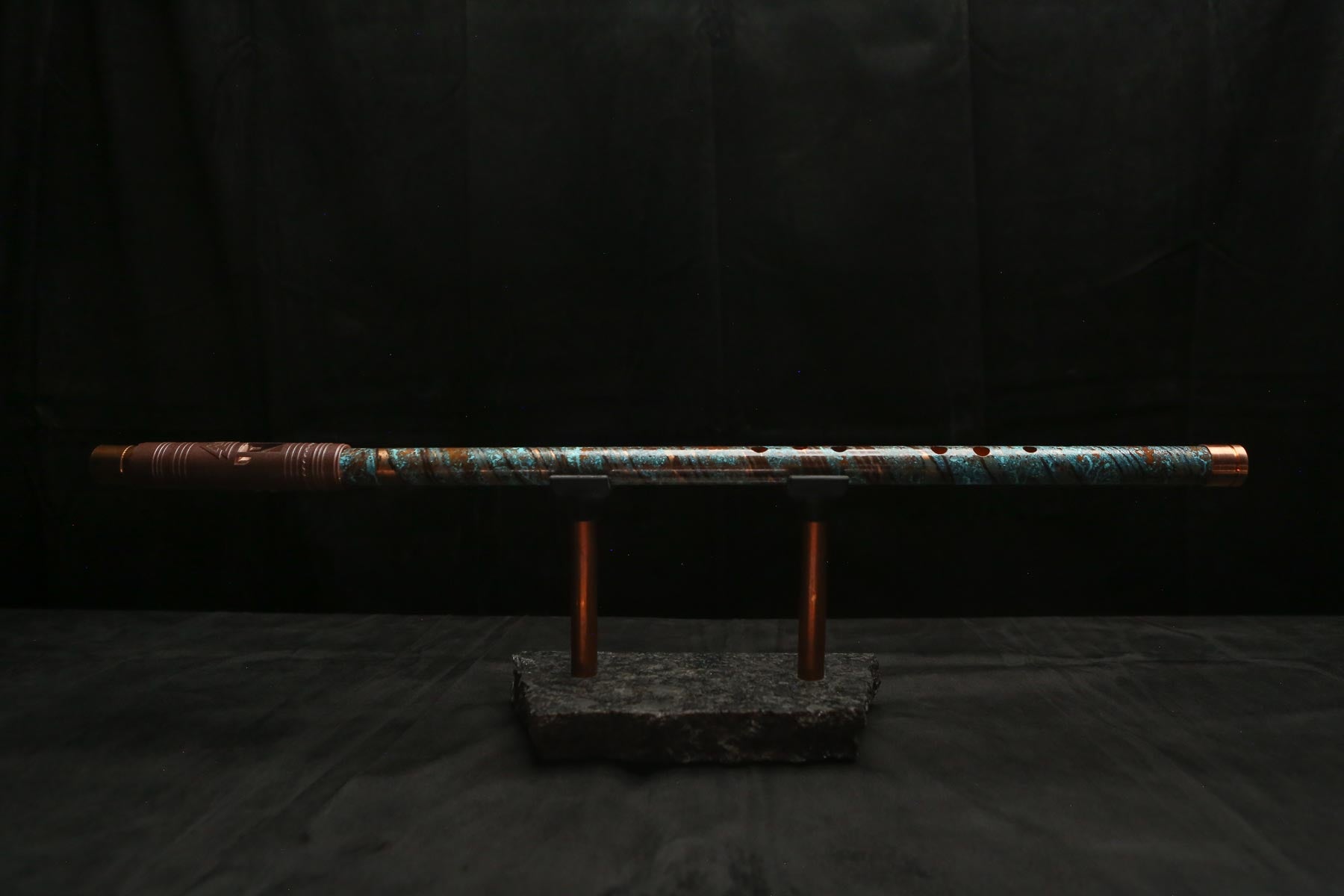 Copper Flute #0096 in Turquoise Waves | Low C