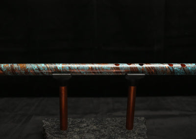 Copper Flute #0096 in Turquoise Waves | Low C