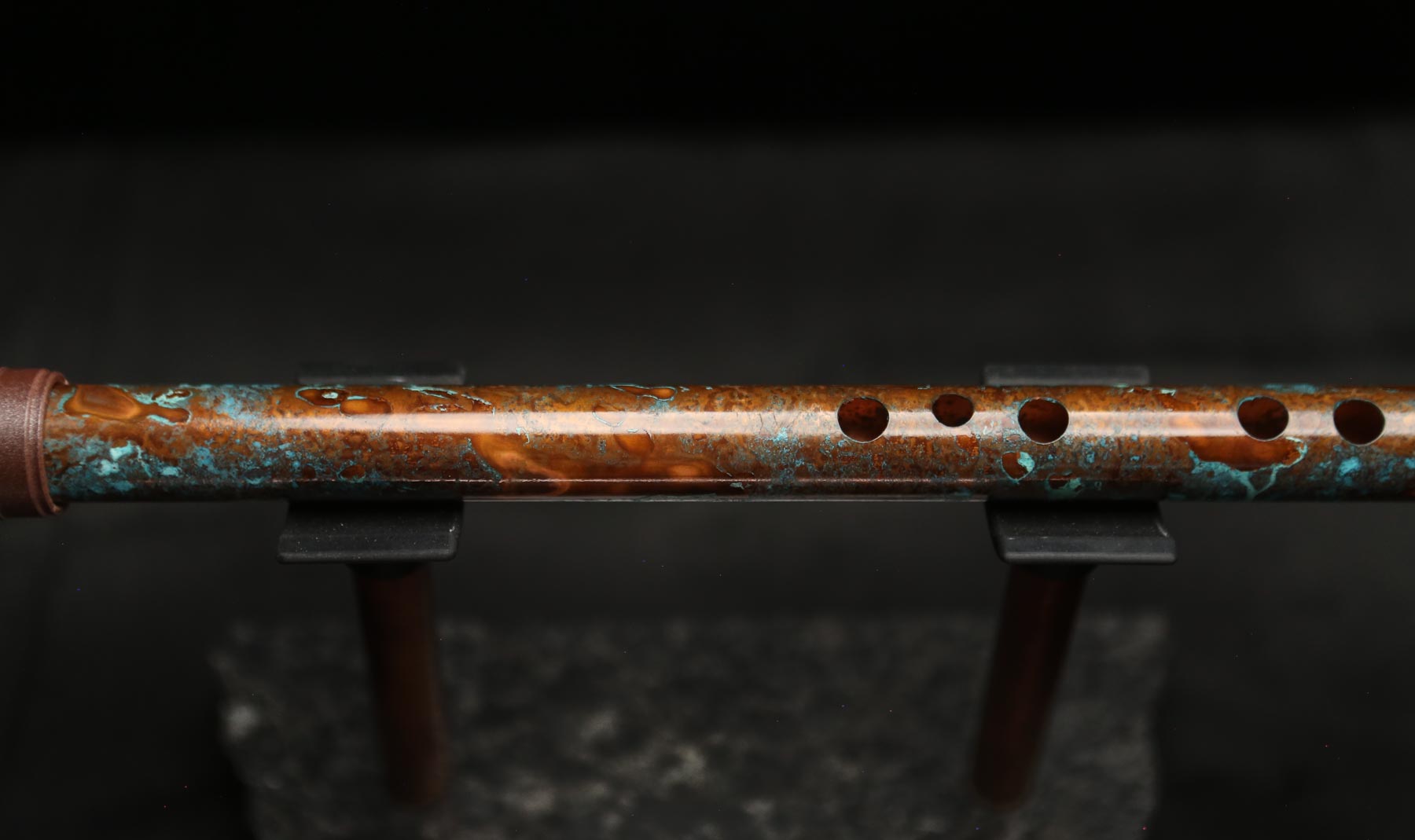 Copper Flute #LE0047 in Turquoise Burl | Lullaby Edition