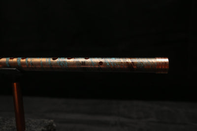 Copper Flute #0099 in Turquoise Spiral | Low C