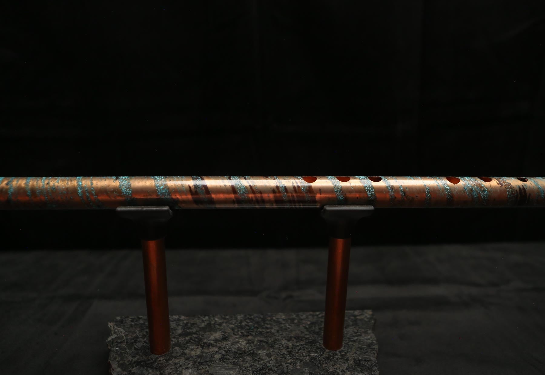 Copper Flute #0099 in Turquoise Spiral | Low C