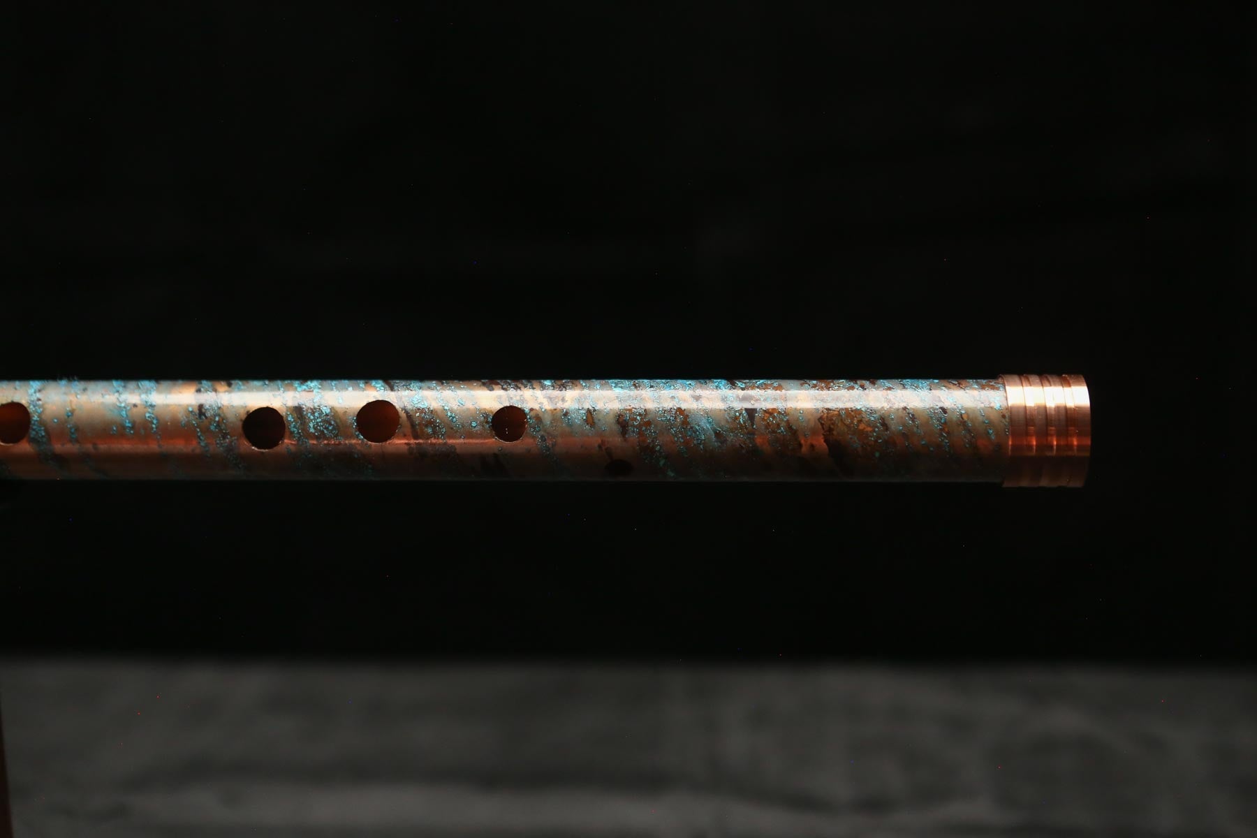 Copper Flute #0099 in Turquoise Spiral | Low C