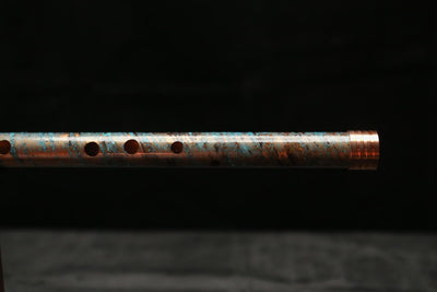 Copper Flute #0099 in Turquoise Spiral | Low C
