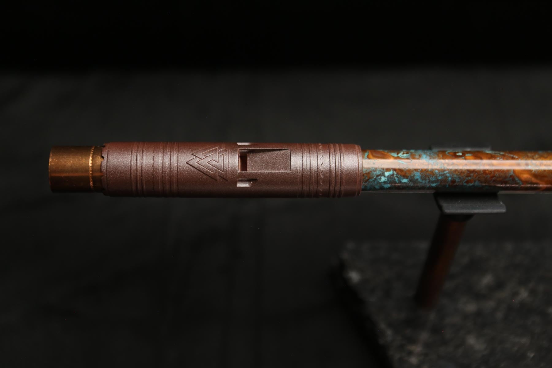 Copper Flute #LE0047 in Turquoise Burl | Lullaby Edition