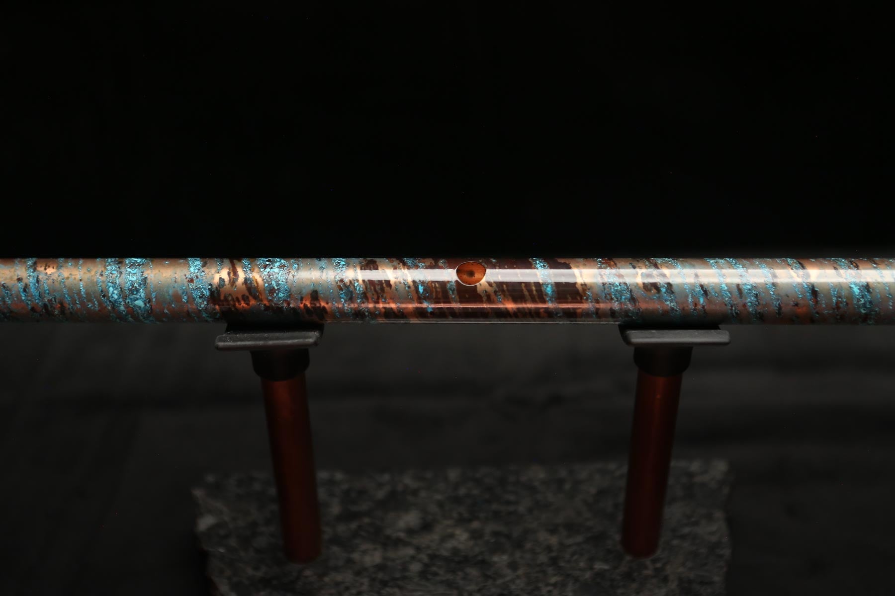 Copper Flute #0099 in Turquoise Spiral | Low C