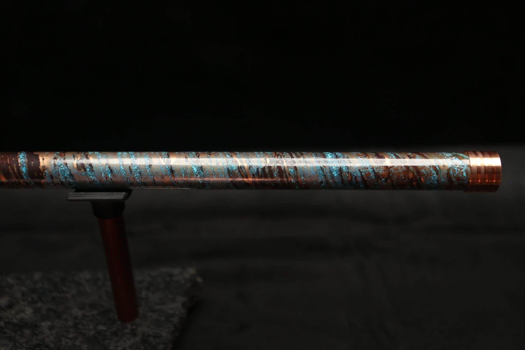 Copper Flute #0099 in Turquoise Spiral | Low C