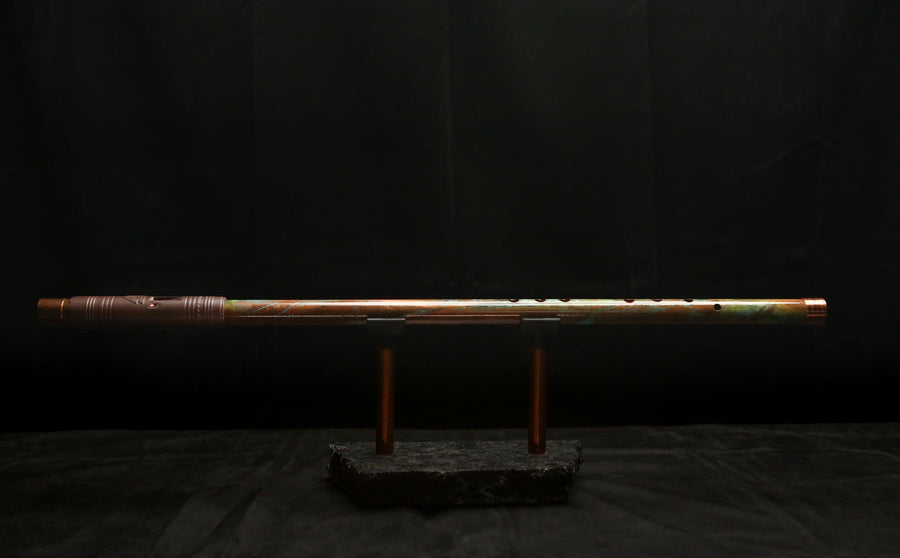 Copper Flute #0100 in Verde Marble | Low C