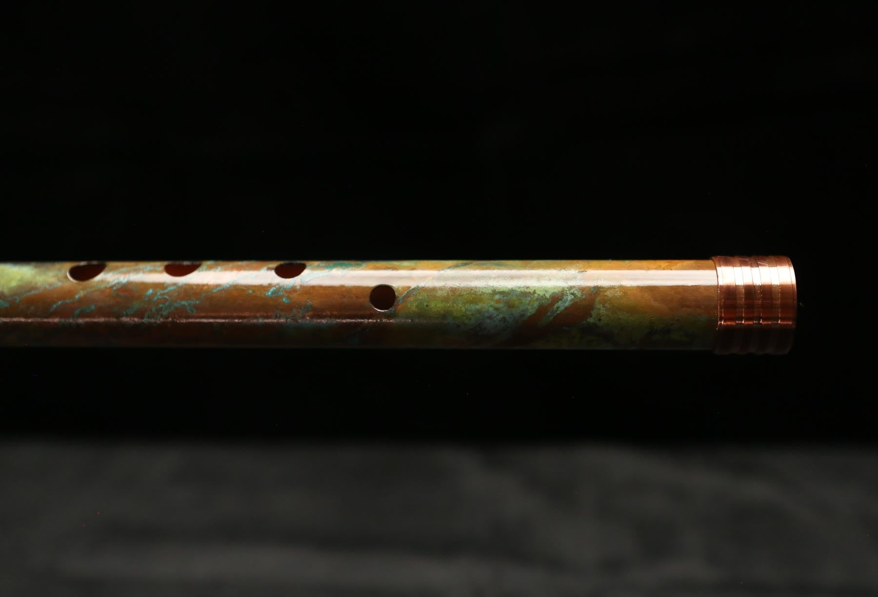 Copper Flute #0100 in Verde Marble | Low C