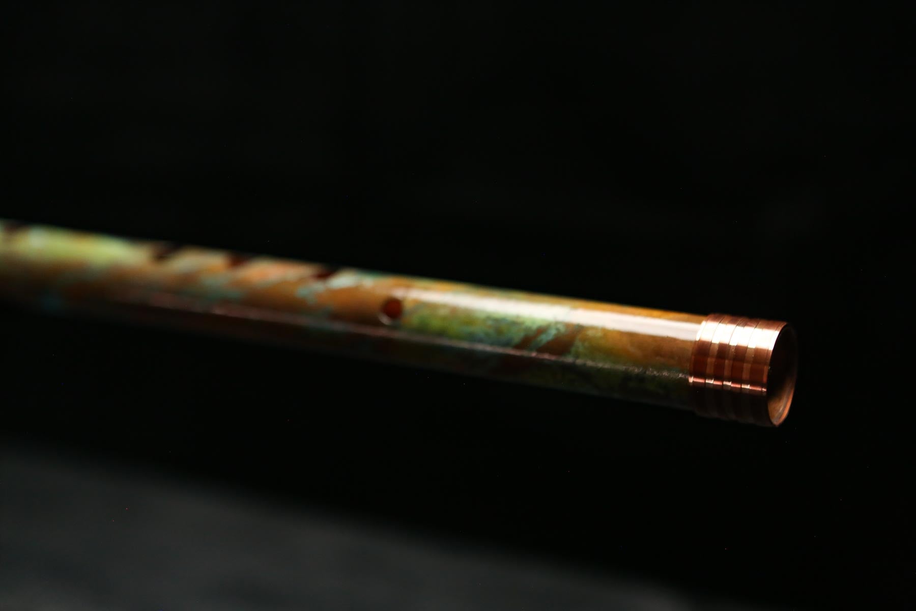 Copper Flute #0100 in Verde Marble | Low C