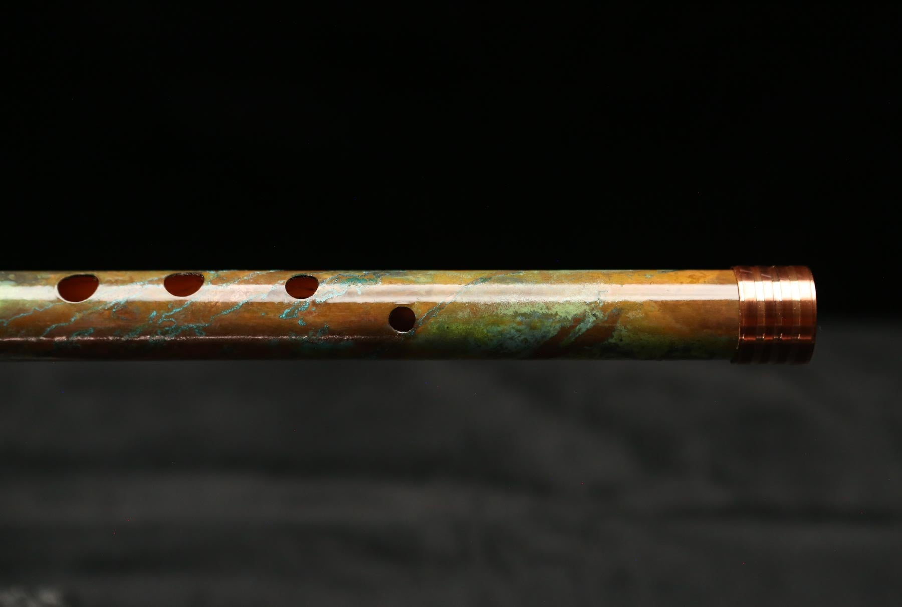 Copper Flute #0100 in Verde Marble | Low C