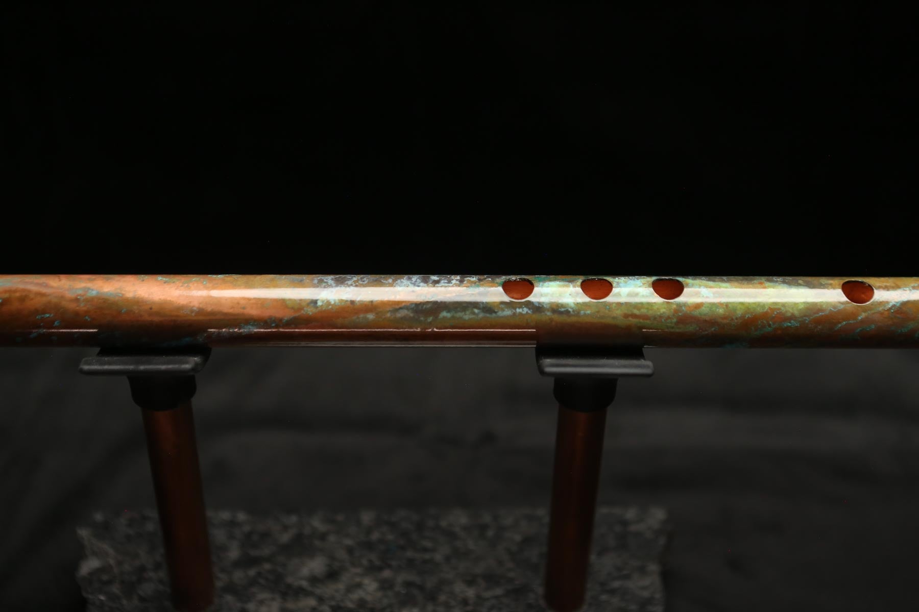 Copper Flute #0100 in Verde Marble | Low C