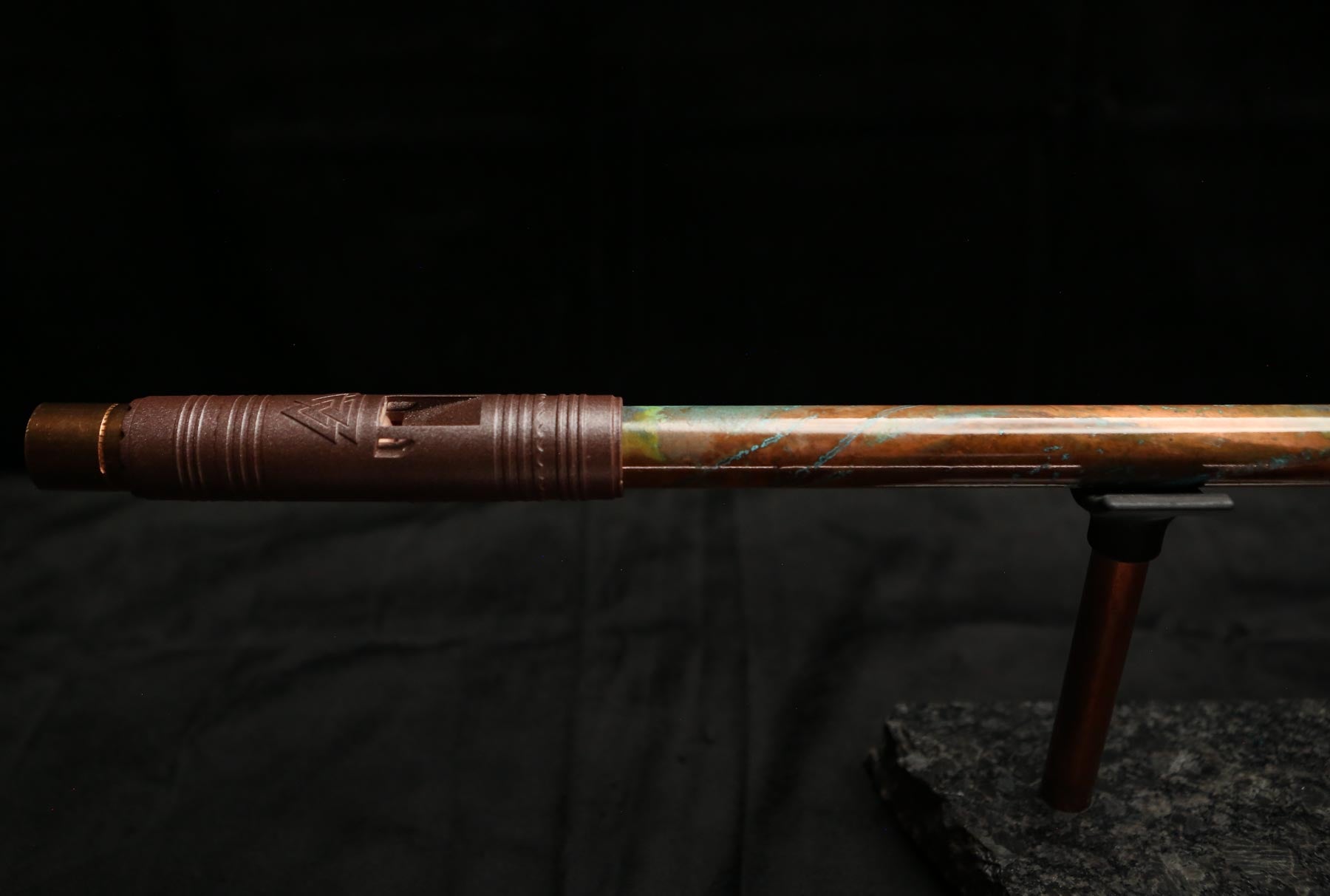 Copper Flute #0100 in Verde Marble | Low C