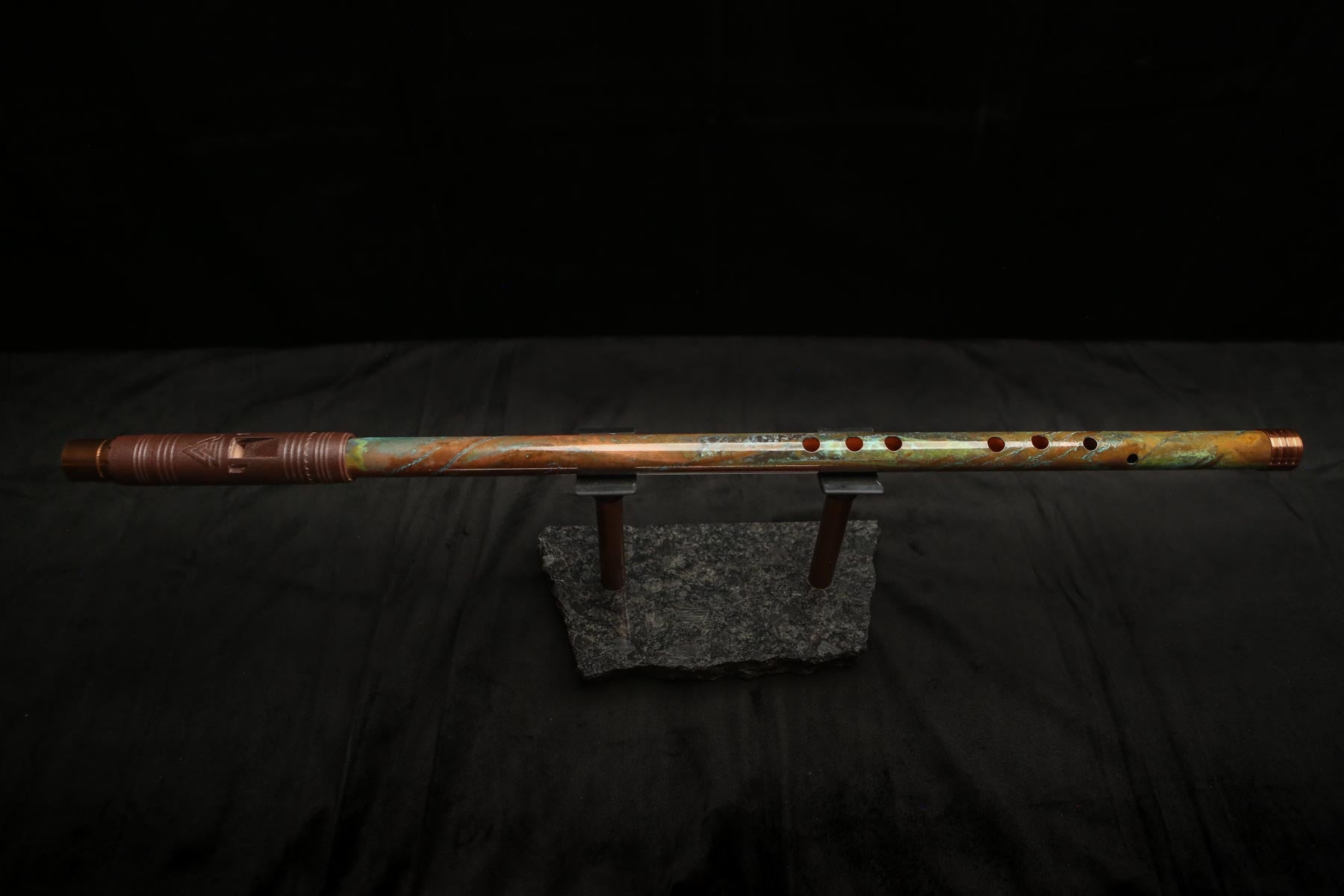 Copper Flute #0100 in Verde Marble | Low C