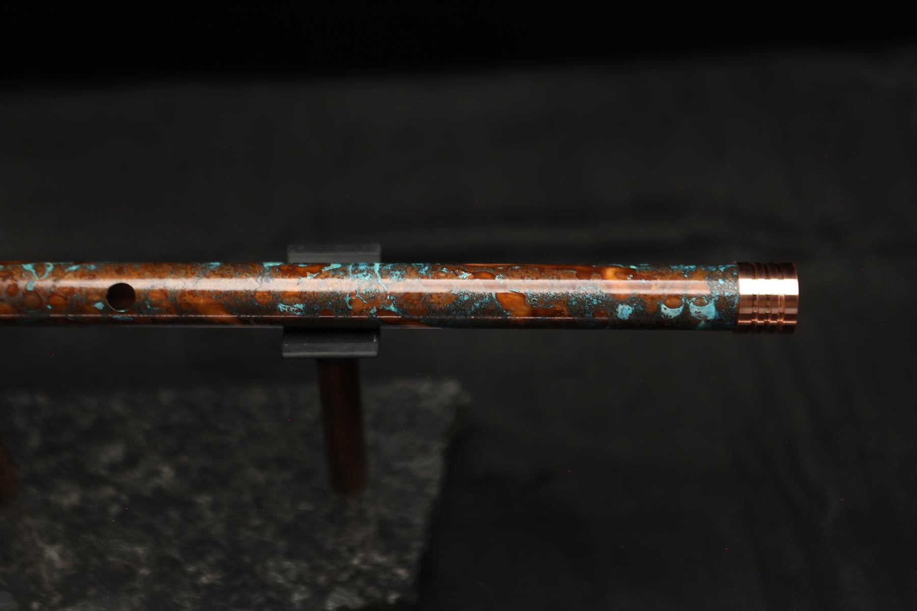 Copper Flute #LE0047 in Turquoise Burl | Lullaby Edition