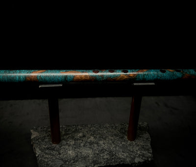 Low C Copper Flute #187 in Turquoise Copper Burl