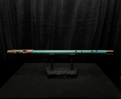Legend Copper Flute: Turquoise Tiger Stripe Patina - Musician's Discount