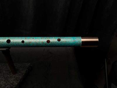 Legend Copper Flute: Turquoise Tiger Stripe Patina - Musician's Discount