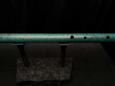 Legend Copper Flute: Turquoise Tiger Stripe Patina - Musician's Discount