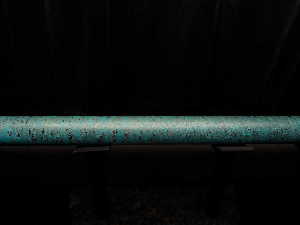 Legend Copper Flute: Turquoise Tiger Stripe Patina - Musician's Discount