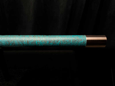 Legend Copper Flute: Turquoise Tiger Stripe Patina - Musician's Discount