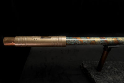 Low C Copper Flute #PR004 in Gold Nebula