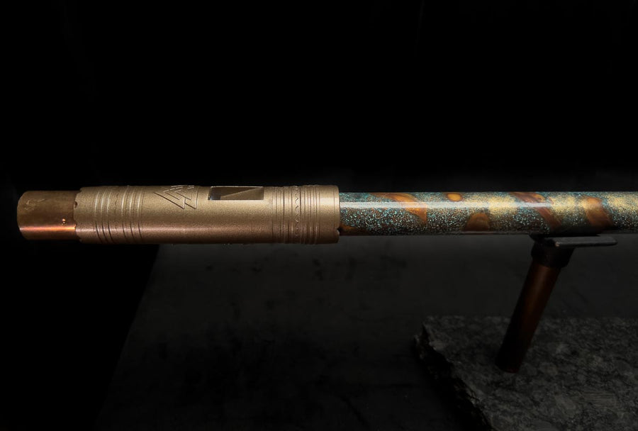 Low C Copper Flute #PR004 in Gold Nebula