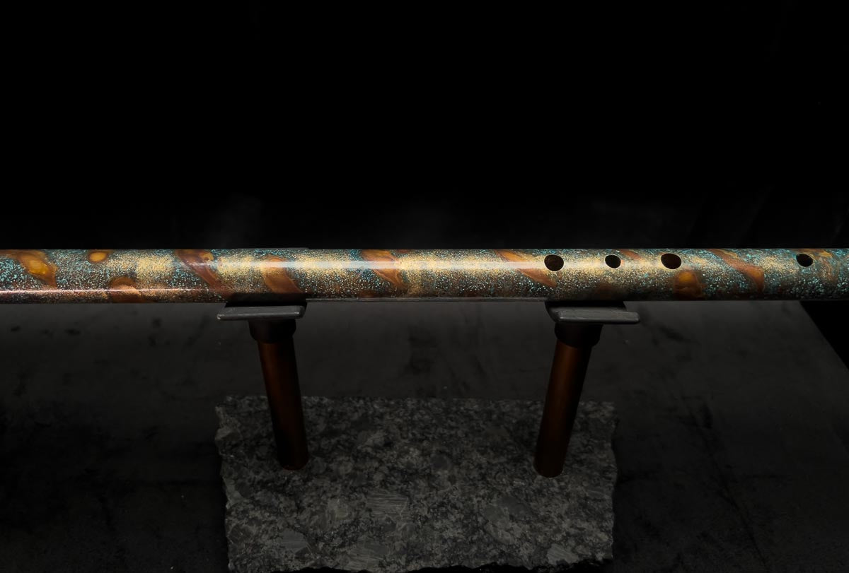Low C Copper Flute #PR004 in Gold Nebula