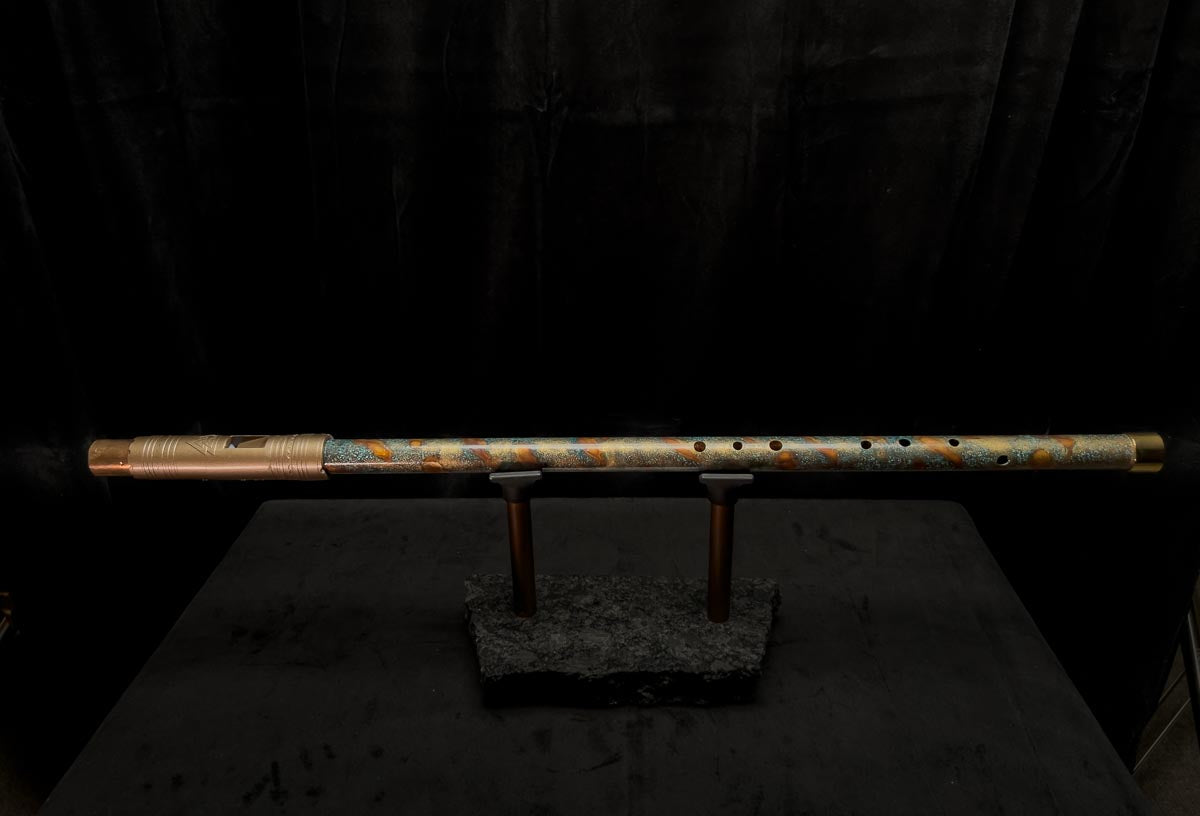 Low C Copper Flute #PR004 in Gold Nebula
