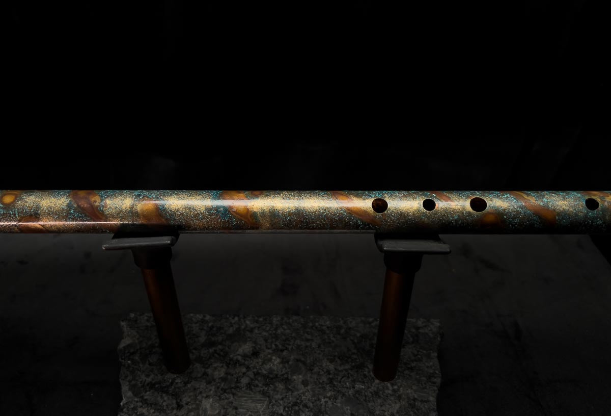 Low C Copper Flute #PR004 in Gold Nebula