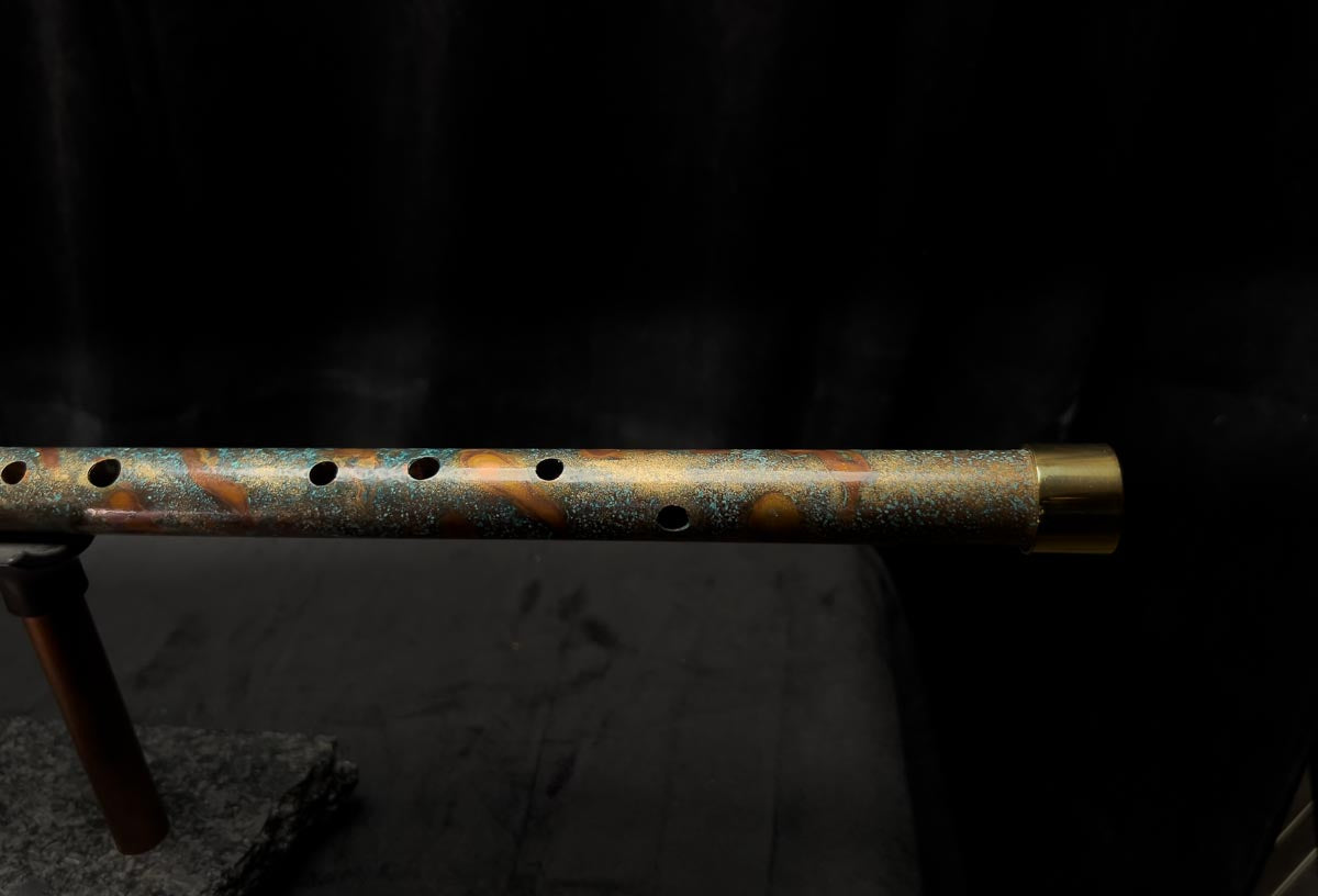 Low C Copper Flute #PR004 in Gold Nebula