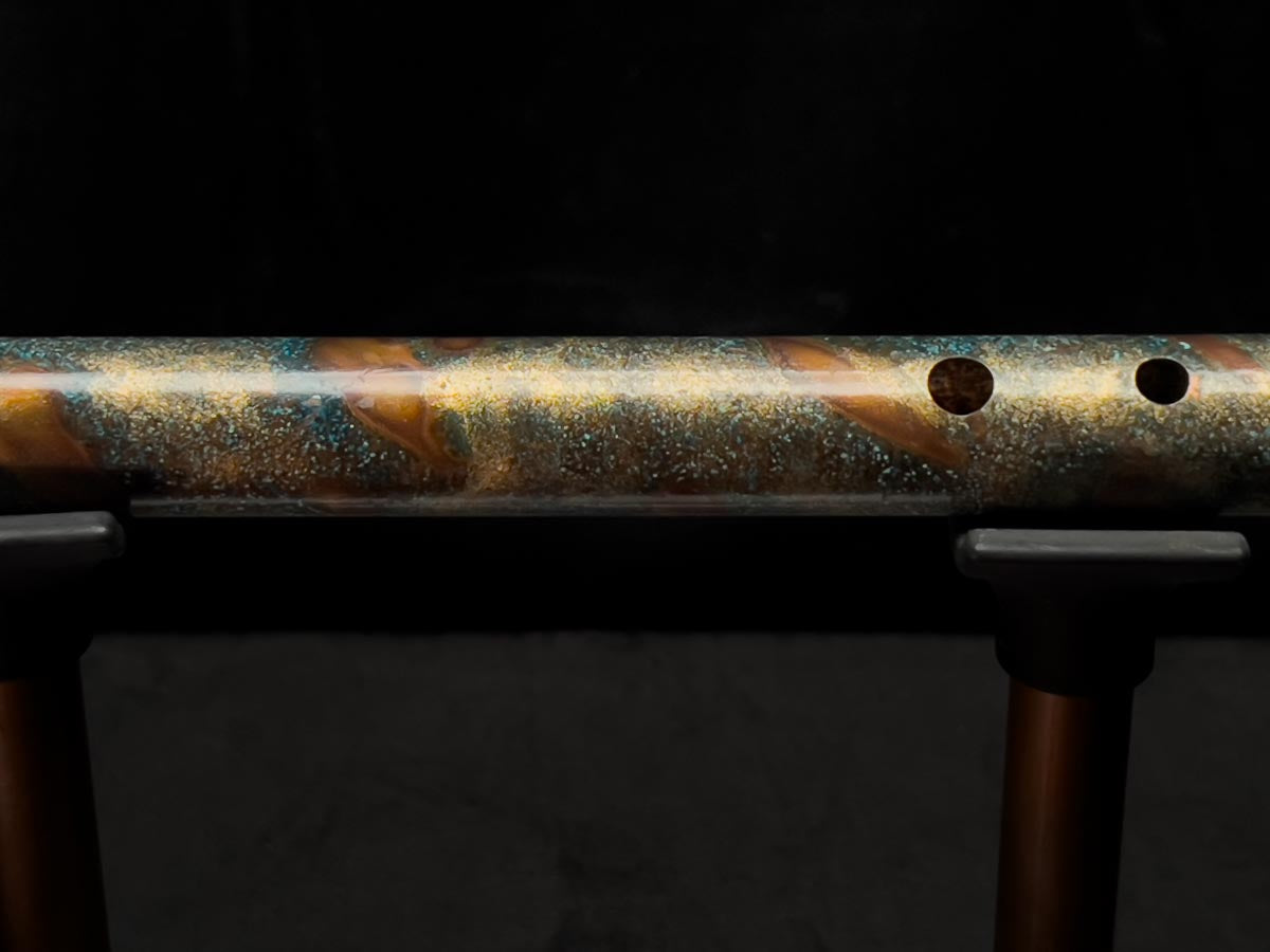 Low C Copper Flute #PR004 in Gold Nebula