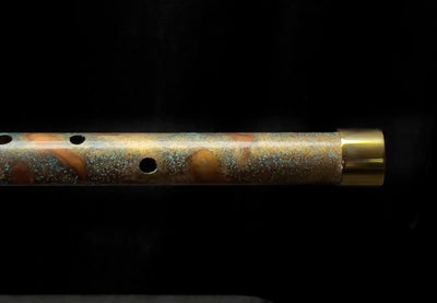 Low C Copper Flute #PR004 in Gold Nebula