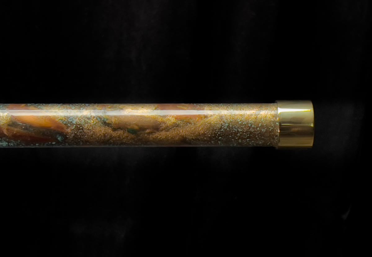 Low C Copper Flute #PR004 in Gold Nebula