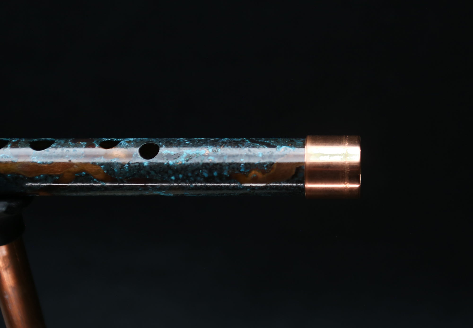 Copper Flute #LE0035 in Deep Arctic Burl | Lullaby Edition