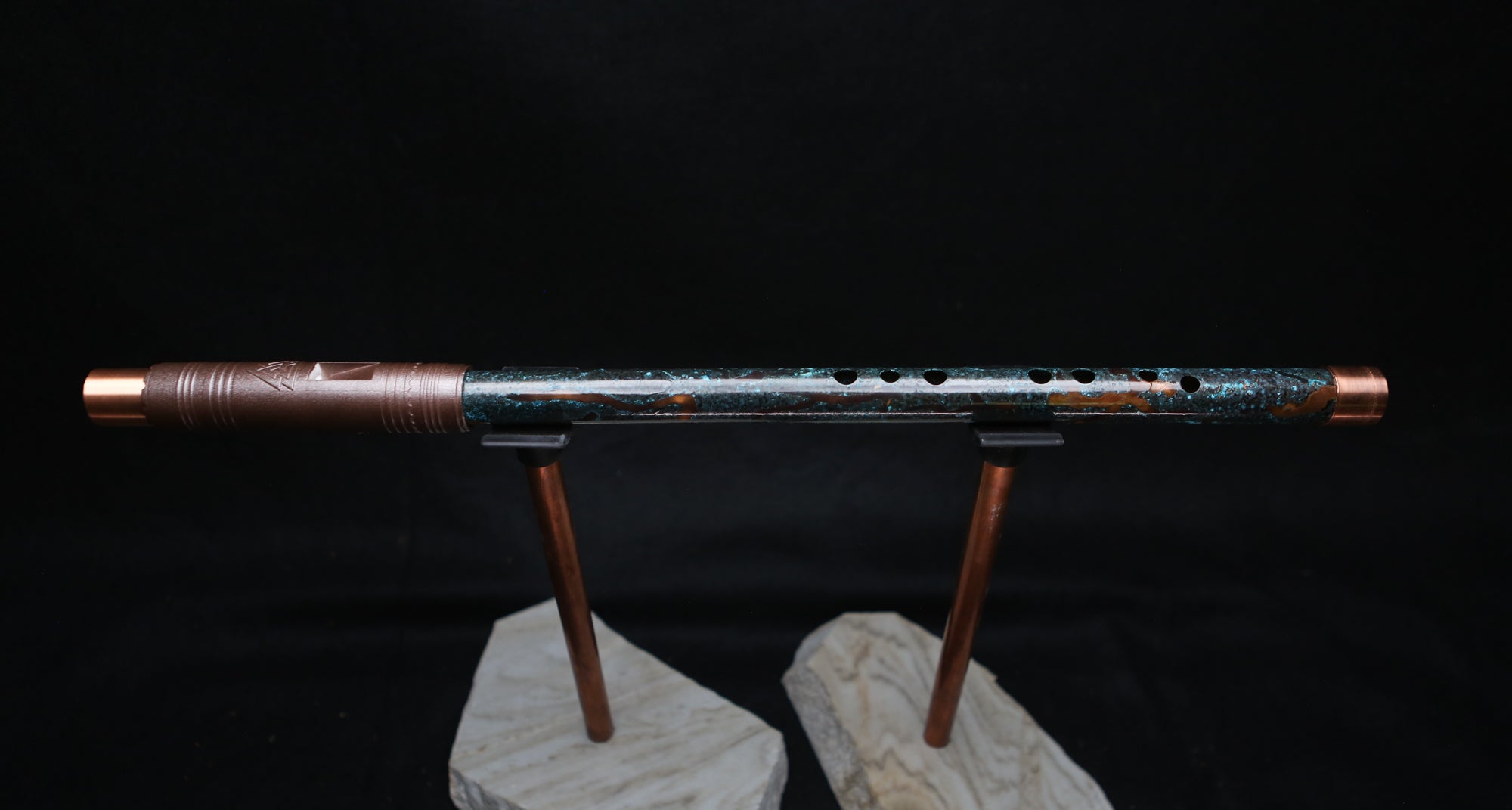 Copper Flute #LE0035 in Deep Arctic Burl | Lullaby Edition