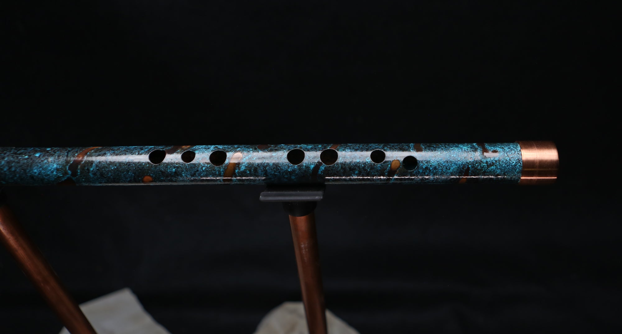 Copper Flute #LE0036 in Deep Arctic Burl | Lullaby Edition