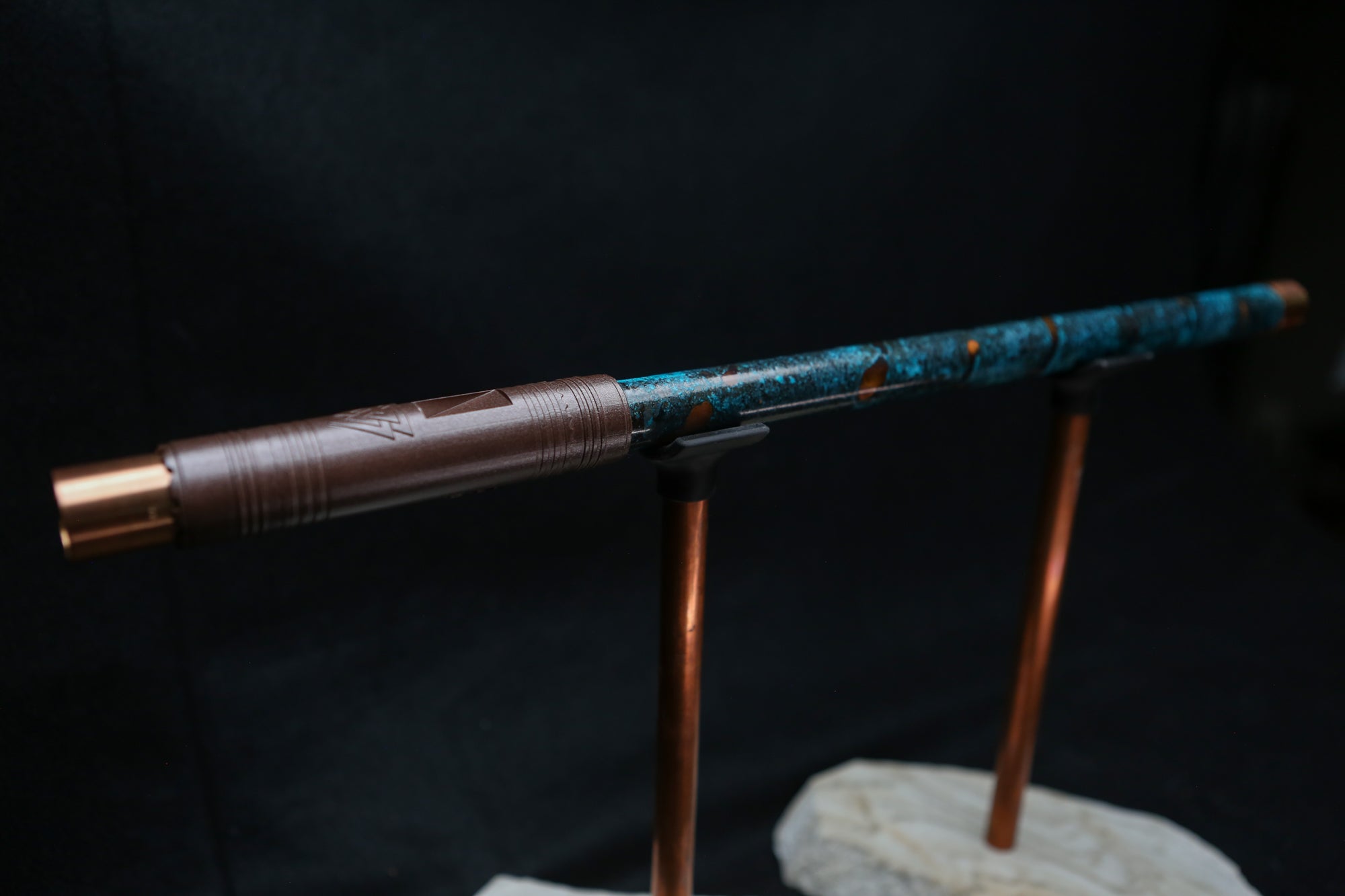 Copper Flute #LE0036 in Deep Arctic Burl | Lullaby Edition