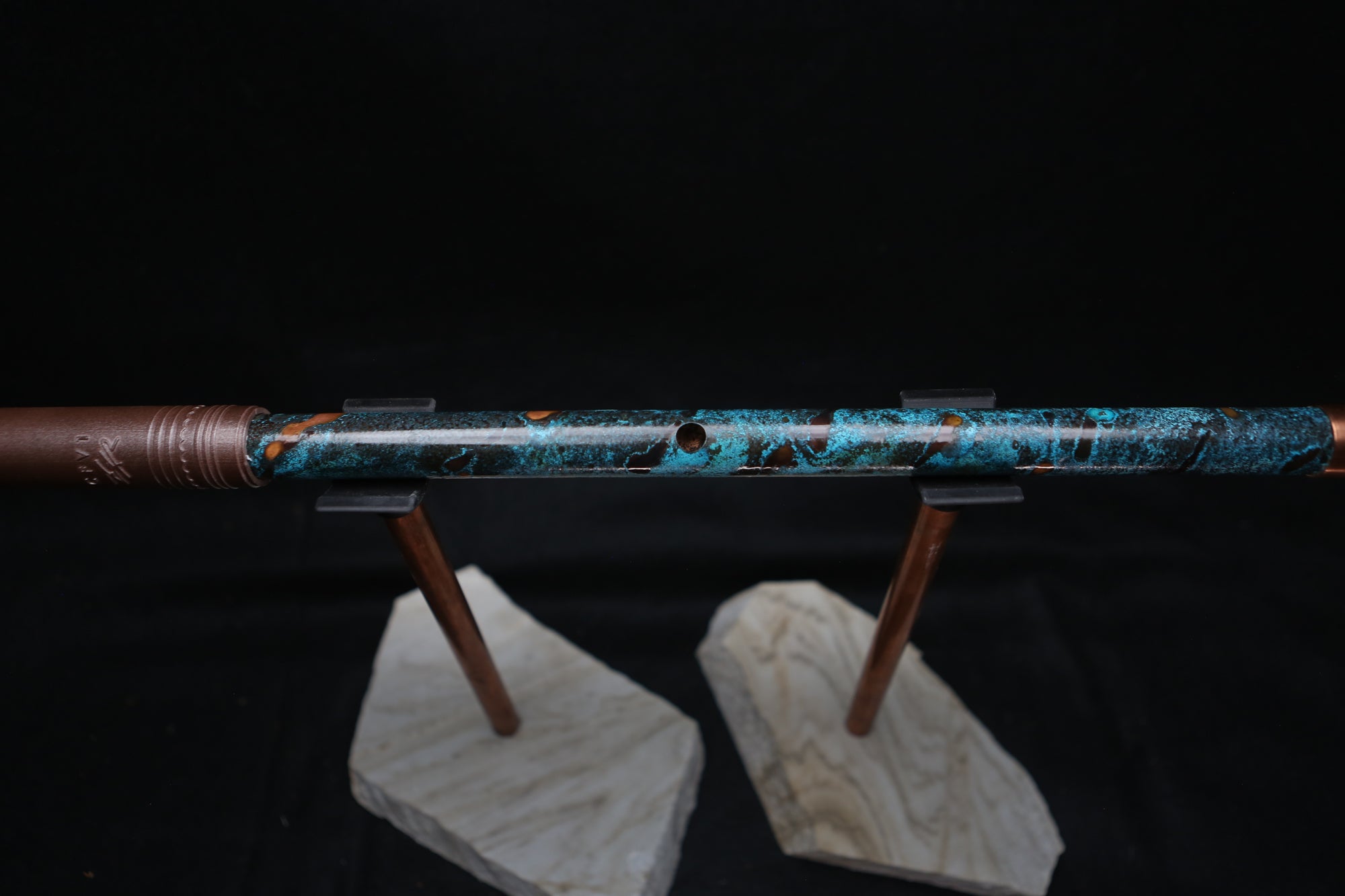 Copper Flute #LE0036 in Deep Arctic Burl | Lullaby Edition