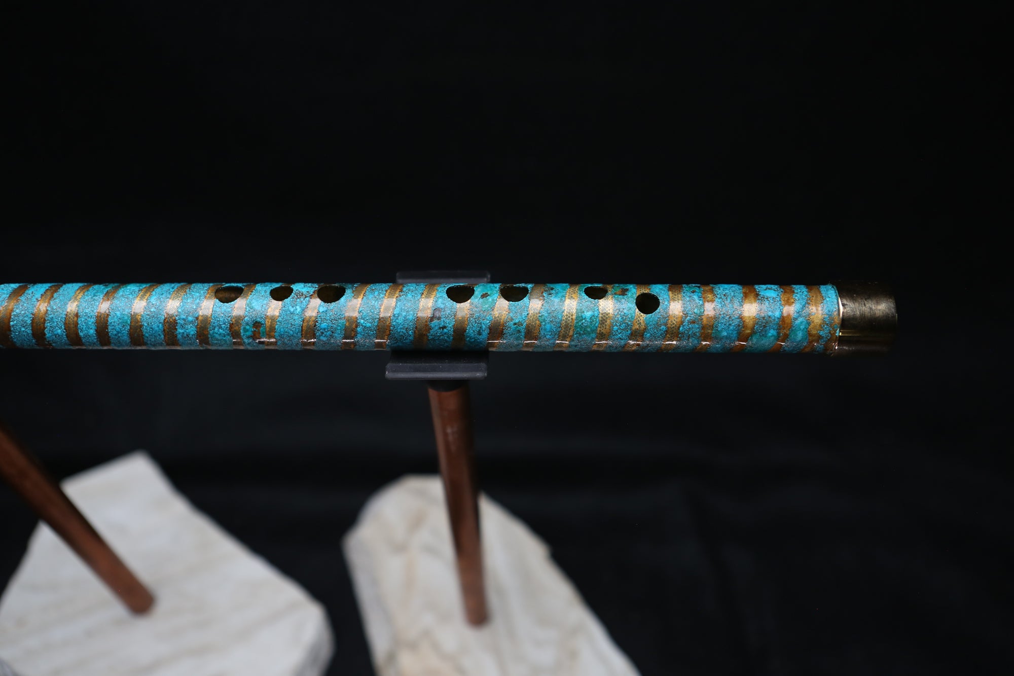Copper Flute #LE0037 in Turquoise Spiral | Lullaby Edition