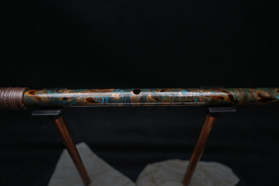 Copper Flute #LE0038 in Autumn Burl w/Brushed End | Lullaby Edition