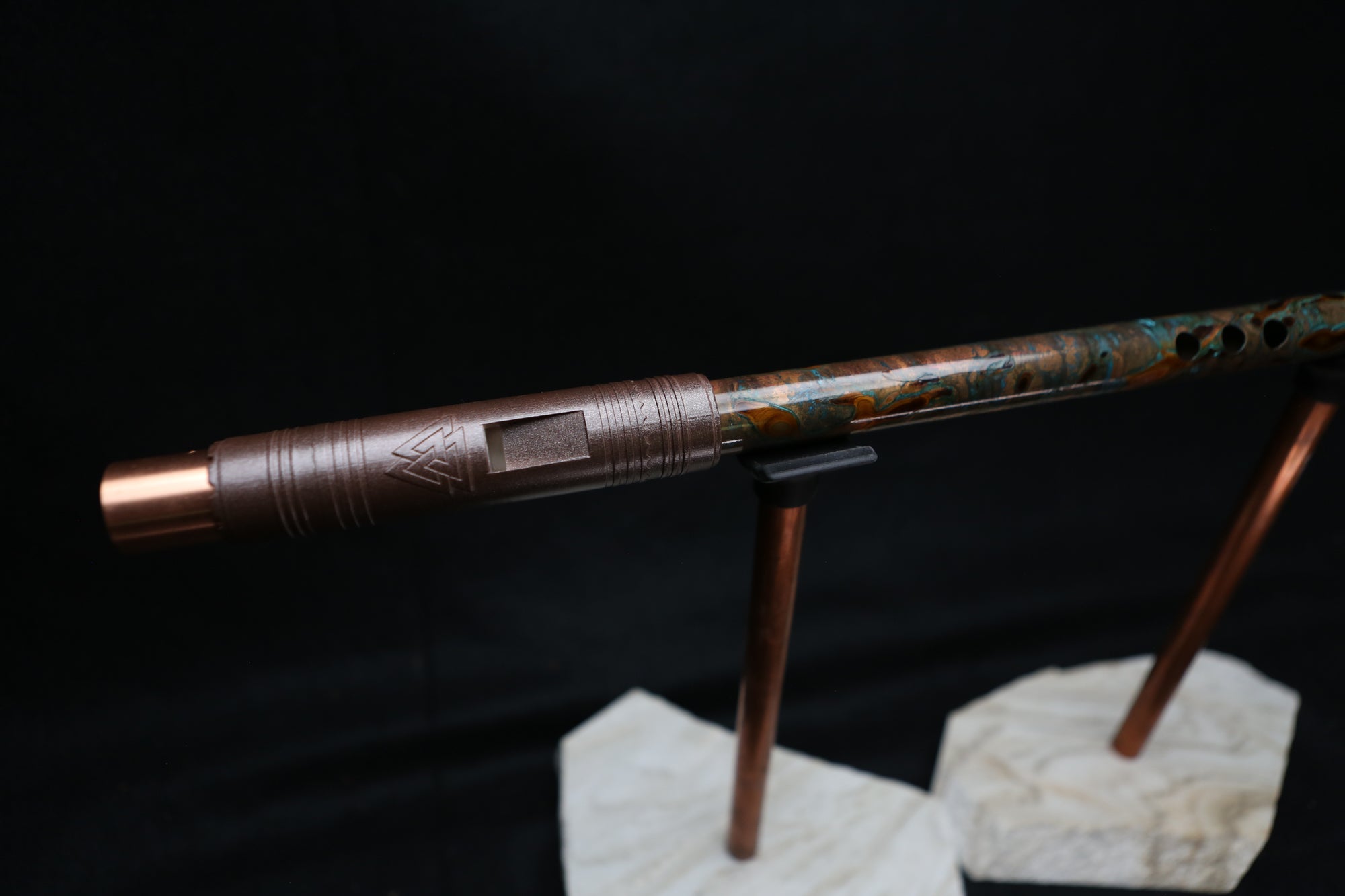 Copper Flute #LE0041 in Autumn Burl  | Lullaby Edition