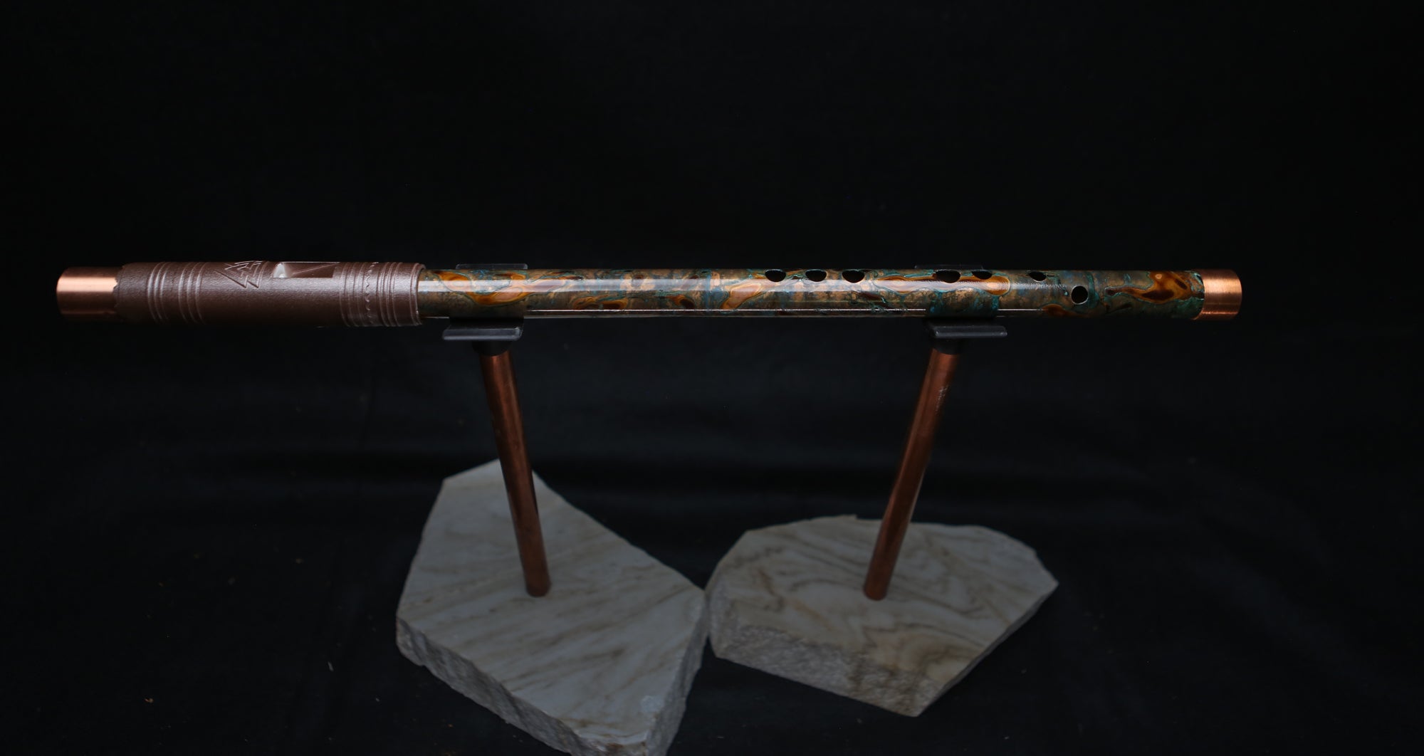 Copper Flute #LE0041 in Autumn Burl  | Lullaby Edition