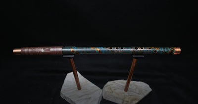Copper Flute #LE0039 in Rugged Arctic Burl w/Brushed End | Lullaby Edition
