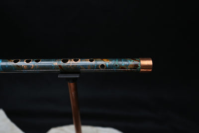 Copper Flute #LE0039 in Rugged Arctic Burl w/Brushed End | Lullaby Edition