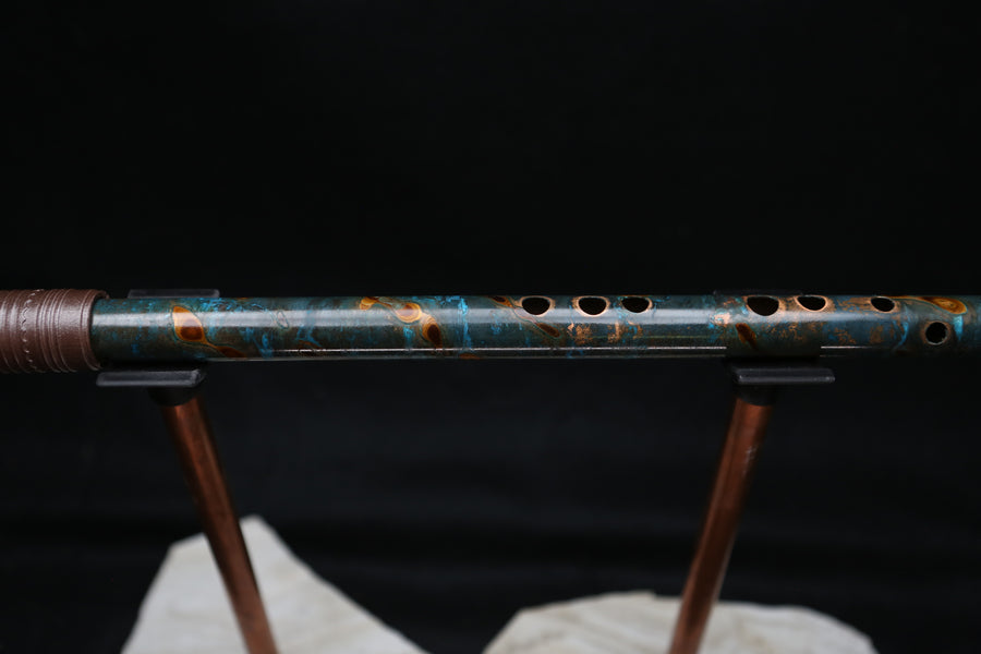Copper Flute #LE0039 in Rugged Arctic Burl w/Brushed End | Lullaby Edition