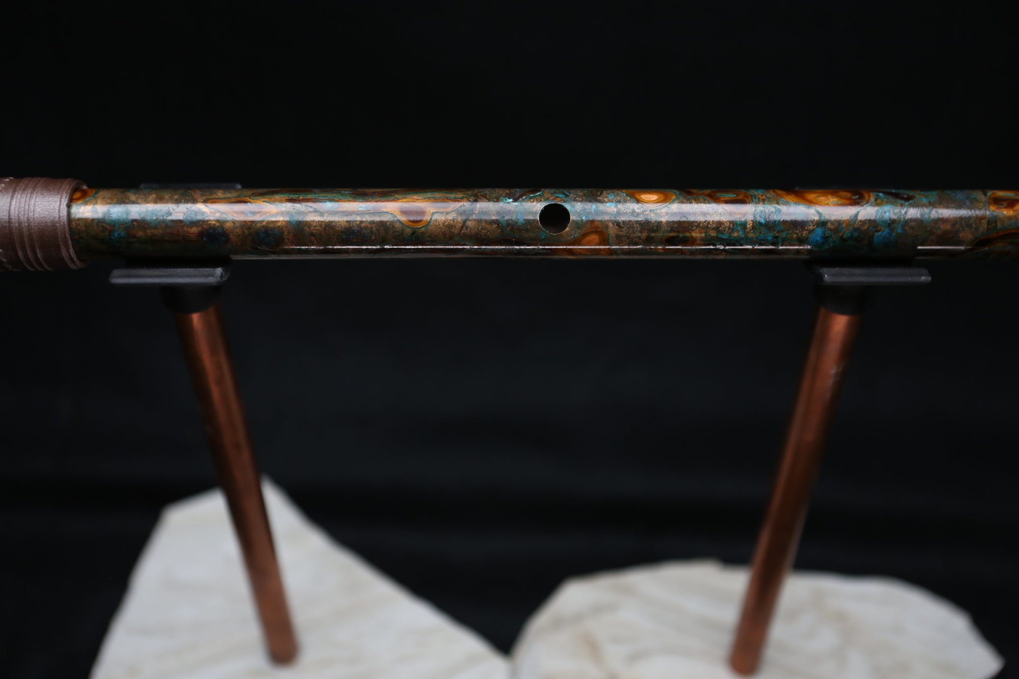 Copper Flute #LE0041 in Autumn Burl  | Lullaby Edition
