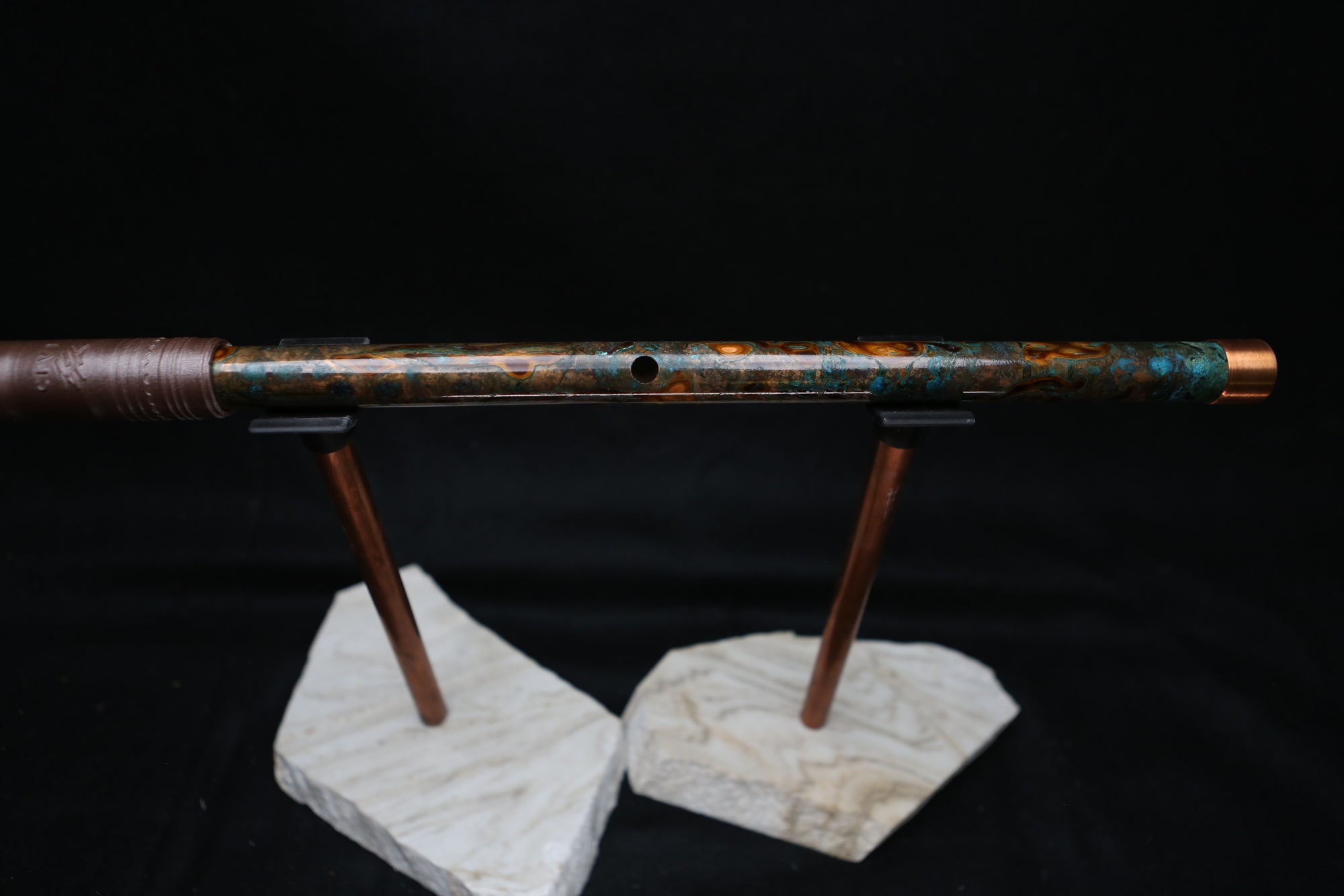 Copper Flute #LE0041 in Autumn Burl  | Lullaby Edition