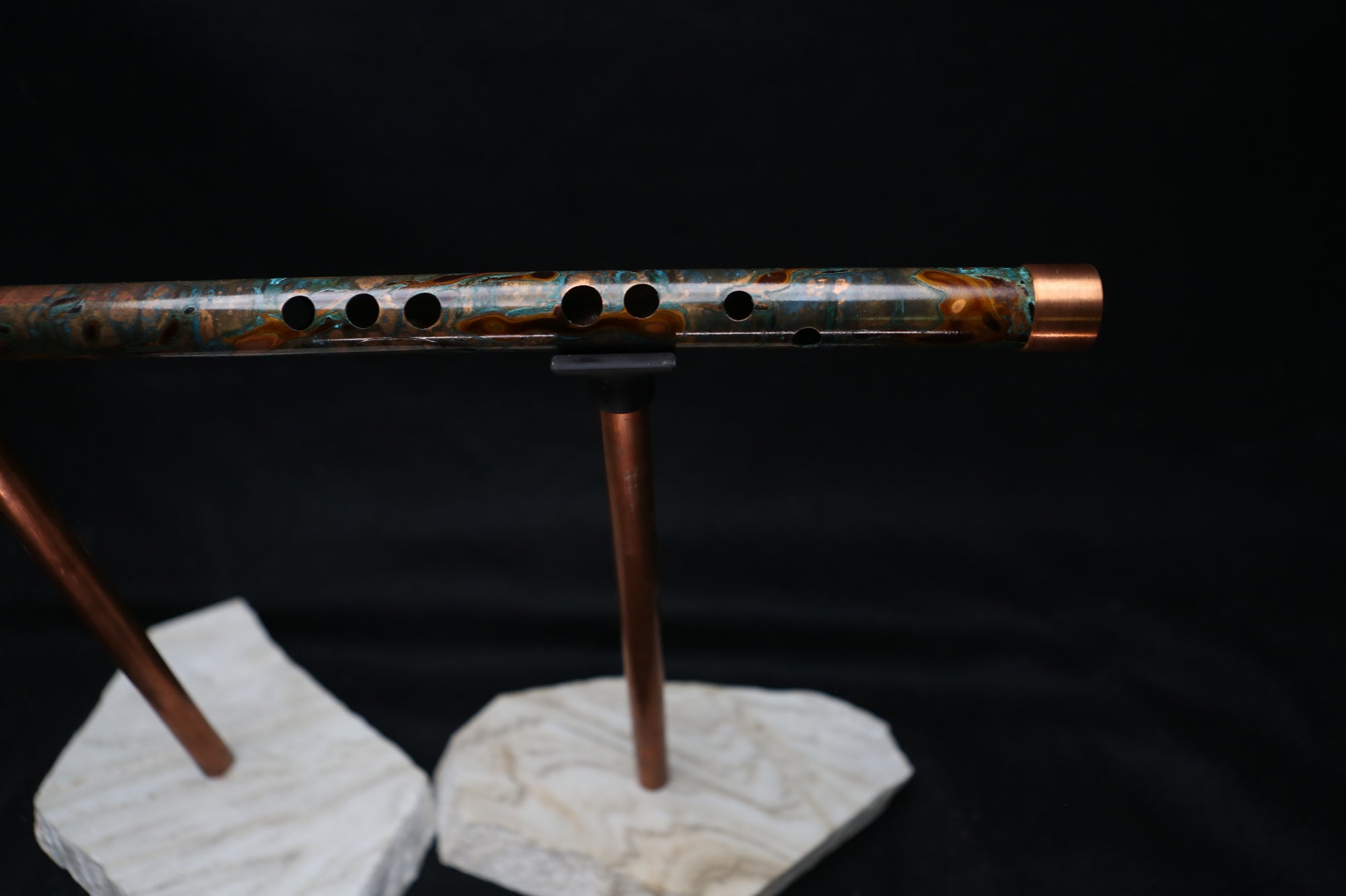 Copper Flute #LE0041 in Autumn Burl  | Lullaby Edition