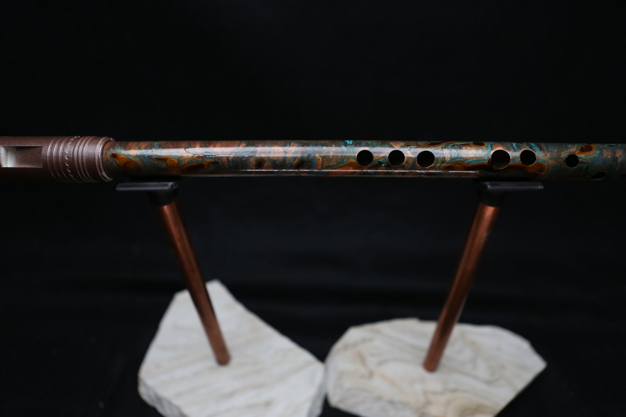 Copper Flute #LE0041 in Autumn Burl  | Lullaby Edition